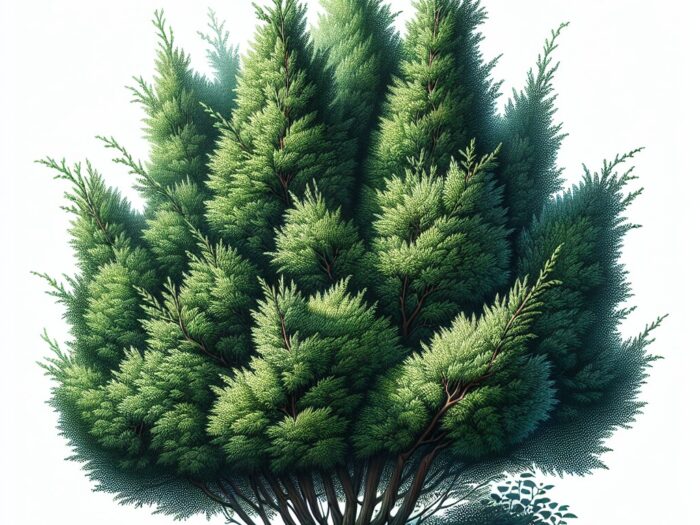 Thuja brabant als Sichtschutz im Garten